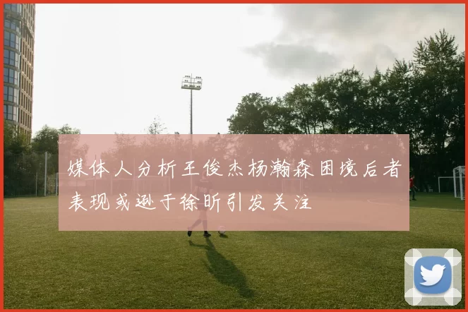 媒体人分析王俊杰杨瀚森困境后者表现或逊于徐昕引发关注